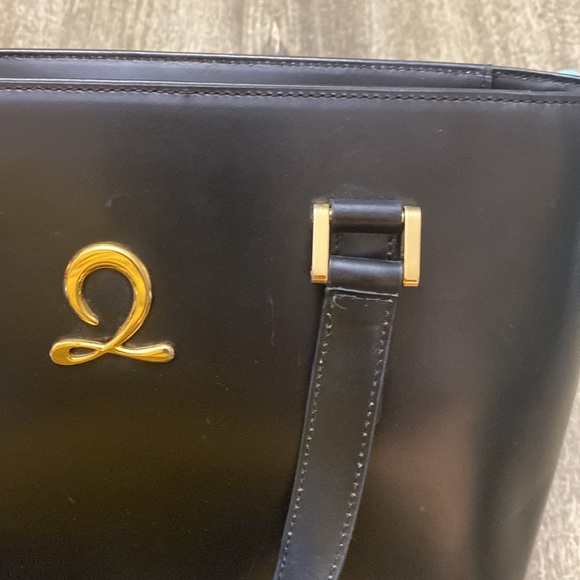 Louis Quatorze Maroquinerie leather Vintage shoulder leather black purse - Picture 7 of 14